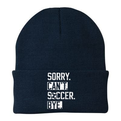 Sorry CanT Soccer Bye Funny Soccer Player Vintage Knit Cap Winter Beanie