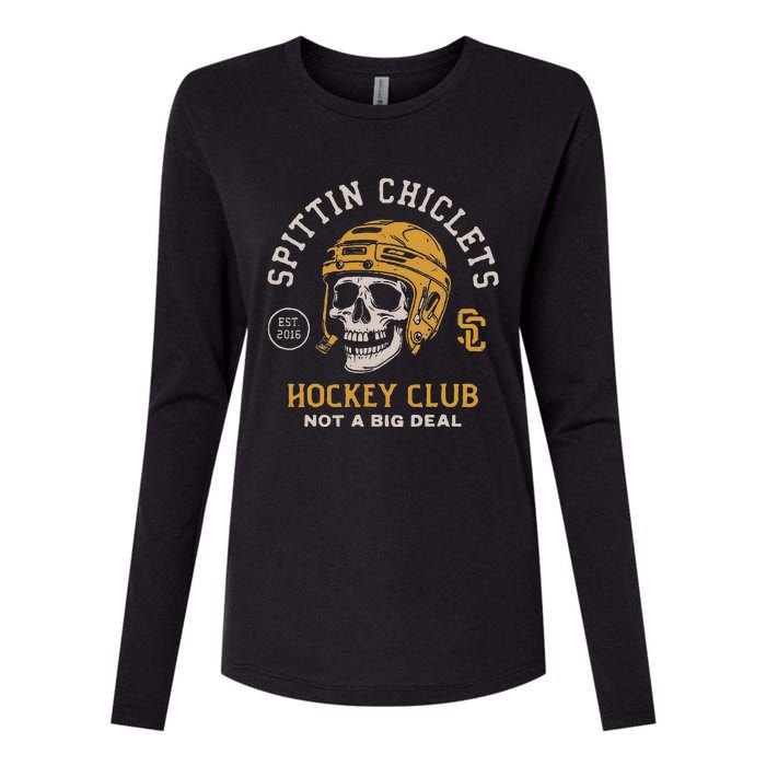 Spittin Chiclets Skull Helmet Womens Cotton Relaxed Long Sleeve T-Shirt