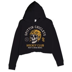 Spittin Chiclets Skull Helmet Crop Fleece Hoodie