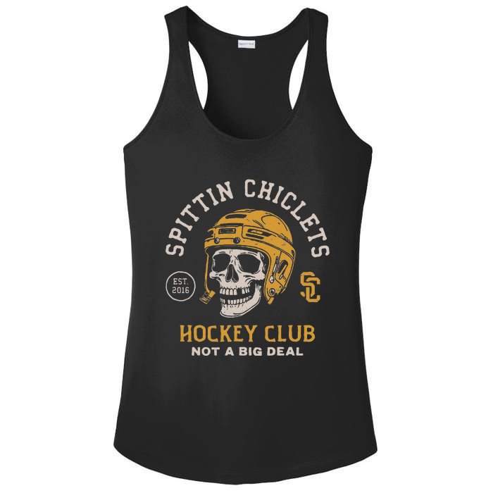 Spittin Chiclets Skull Helmet Ladies PosiCharge Competitor Racerback Tank