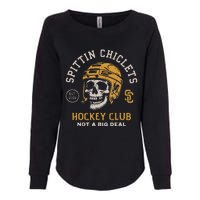 Spittin Chiclets Skull Helmet Womens California Wash Sweatshirt