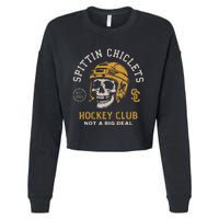 Spittin Chiclets Skull Helmet Cropped Pullover Crew