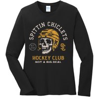 Spittin Chiclets Skull Helmet Ladies Long Sleeve Shirt