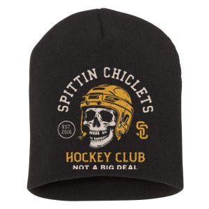 Spittin Chiclets Skull Helmet Short Acrylic Beanie