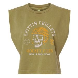 Spittin Chiclets Skull Helmet Garment-Dyed Women's Muscle Tee