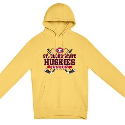 St Cloud State Huskies Hockey Sticks Black Funny Gift Premium Pullover Hoodie