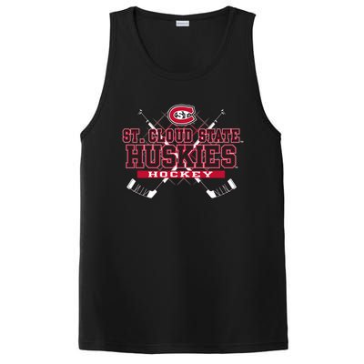 St Cloud State Huskies Hockey Sticks Black Funny Gift PosiCharge Competitor Tank