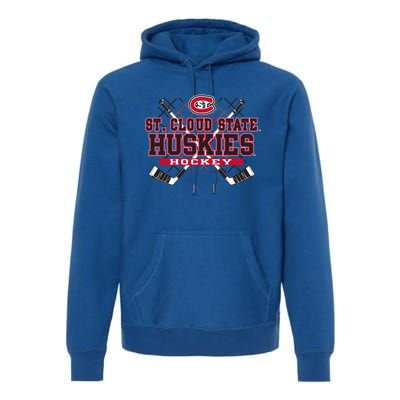 St Cloud State Huskies Hockey Sticks Black Funny Gift Premium Hoodie