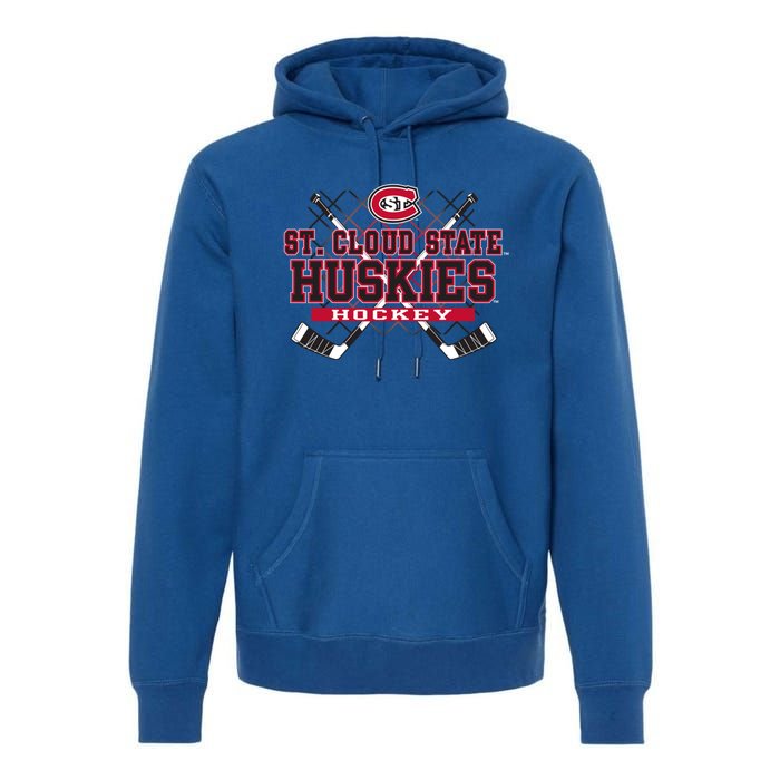 St Cloud State Huskies Hockey Sticks Black Funny Gift Premium Hoodie