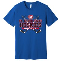 St Cloud State Huskies Hockey Sticks Black Funny Gift Premium T-Shirt