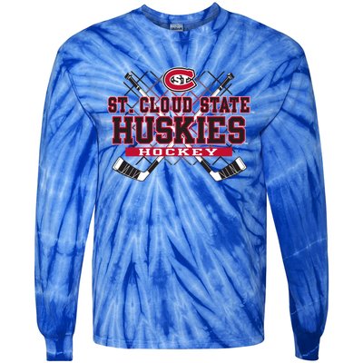 St Cloud State Huskies Hockey Sticks Black Funny Gift Tie-Dye Long Sleeve Shirt