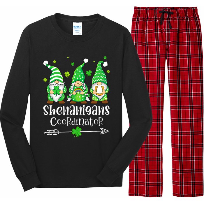 Shenanigans Coordinator St Patricks Day Gnomes Green Proud Long Sleeve Pajama Set