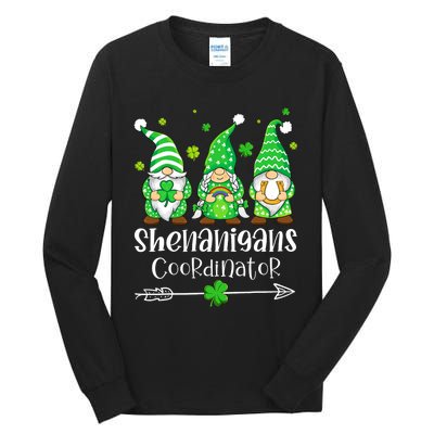 Shenanigans Coordinator St Patricks Day Gnomes Green Proud Tall Long Sleeve T-Shirt