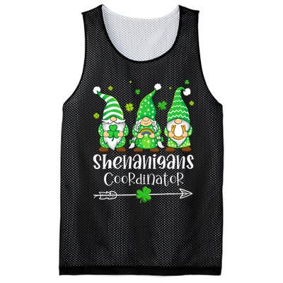 Shenanigans Coordinator St Patricks Day Gnomes Green Proud Mesh Reversible Basketball Jersey Tank