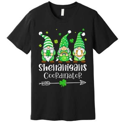 Shenanigans Coordinator St Patricks Day Gnomes Green Proud Premium T-Shirt