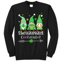 Shenanigans Coordinator St Patricks Day Gnomes Green Proud Tall Sweatshirt