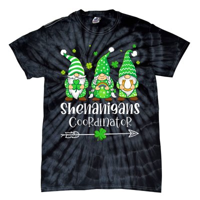 Shenanigans Coordinator St Patricks Day Gnomes Green Proud Tie-Dye T-Shirt