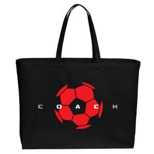 Soccer Coach Cotton Canvas Jumbo Tote