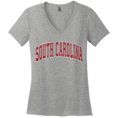 South Carolina Sc Vintage Athletic Sports Women's V-Neck T-Shirt