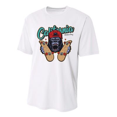 Santa Cruz Skateboard California Skateboard Street Wear Performance Sprint T-Shirt