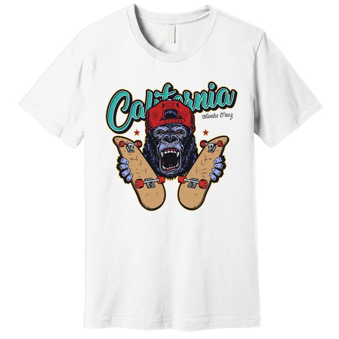 Santa Cruz Skateboard California Skateboard Street Wear Premium T-Shirt