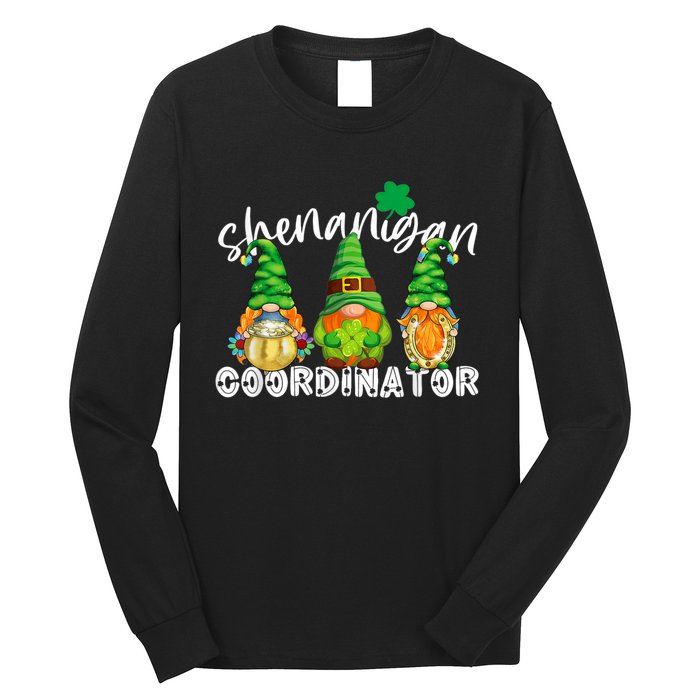 Shenanigans Coordinator St Patricks Day Green Gnomes Lovers Long Sleeve Shirt