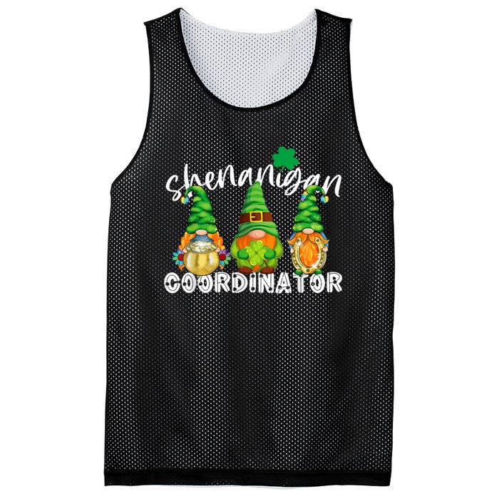 Shenanigans Coordinator St Patricks Day Green Gnomes Lovers Mesh Reversible Basketball Jersey Tank