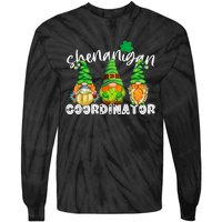 Shenanigans Coordinator St Patricks Day Green Gnomes Lovers Tie-Dye Long Sleeve Shirt