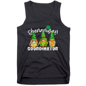 Shenanigans Coordinator St Patricks Day Green Gnomes Lovers Tank Top