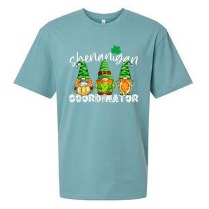 Shenanigans Coordinator St Patricks Day Green Gnomes Lovers Sueded Cloud Jersey T-Shirt