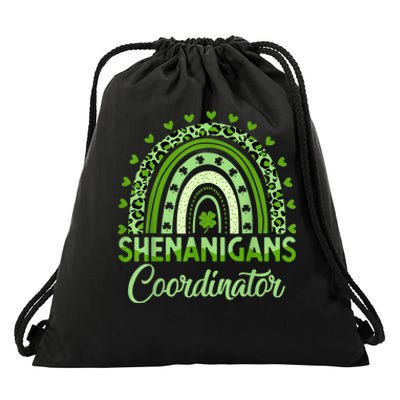 Shenanigans Coordinator St Patricks Day Rainbow Green Proud Drawstring Bag