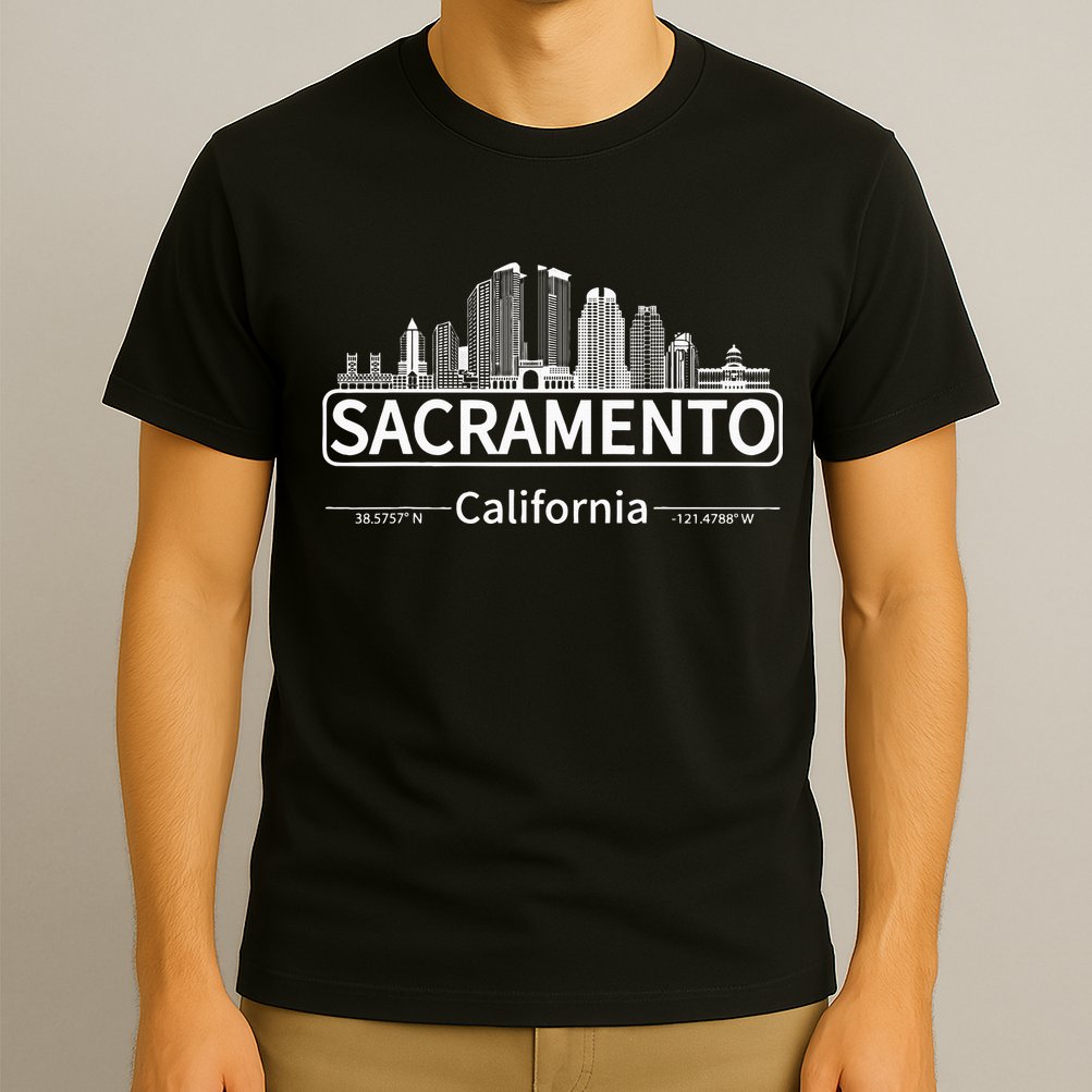 Sacramento California Skyline Travel To Sacramento T-Shirt