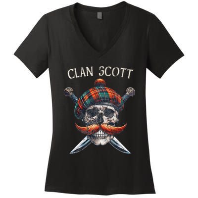 Scottish Clan Scott Scotland Scott Family Surname Women's V-Neck T-Shirt