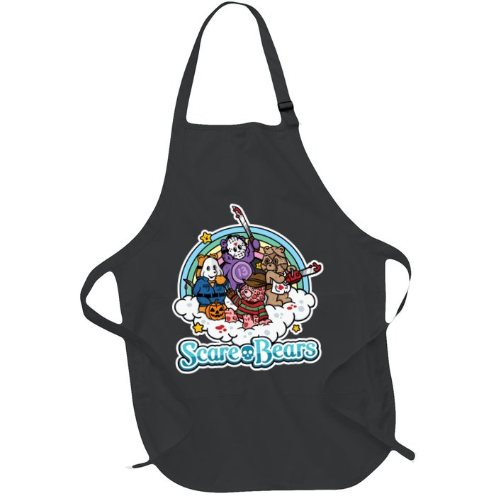 Scary Care Scare Bears Funny Halloween Horror Faces Custom Apron