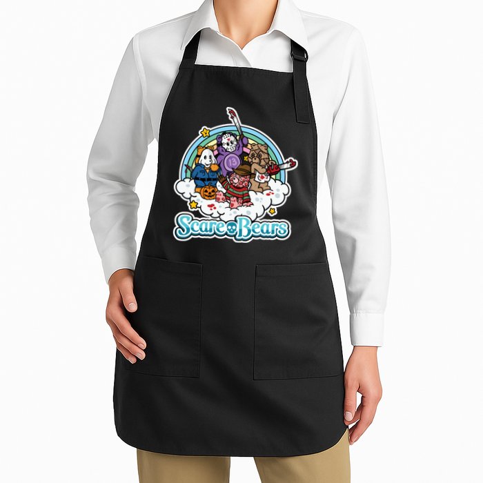 Scary Care Scare Bears Funny Halloween Horror Faces Custom Apron