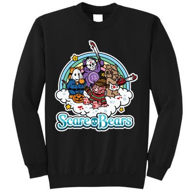 Scary Care Scare Bears Funny Halloween Horror Faces Custom Sweatshirt