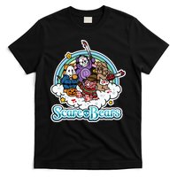 Scary Care Scare Bears Funny Halloween Horror Faces Custom T-Shirt