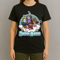 Scary Care Scare Bears Funny Halloween Horror Faces Custom T-Shirt