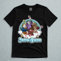 Scary Care Scare Bears Funny Halloween Horror Faces Custom T-Shirt