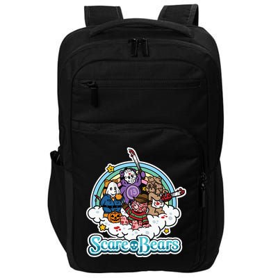 Scary Care Scare Bears Funny Halloween Horror Faces Custom Impact Tech Backpack