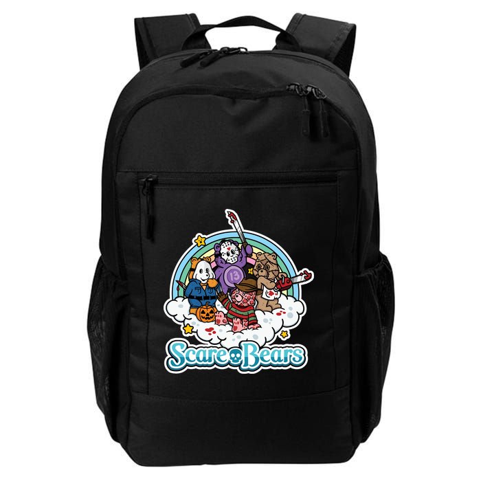 Scary Care Scare Bears Funny Halloween Horror Faces Custom Backpack