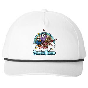 Scary Care Scare Bears Funny Halloween Horror Faces Custom Snapback Five-Panel Rope Hat