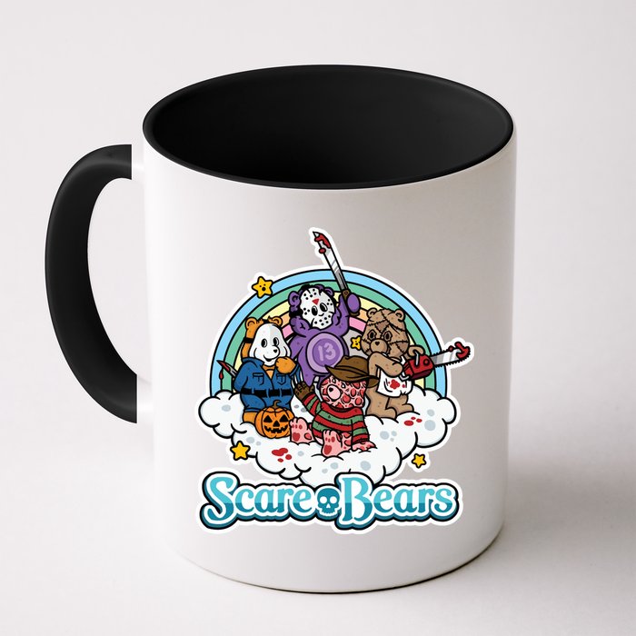 Scary Care Scare Bears Funny Halloween Horror Faces Custom Mug