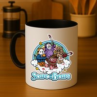 Scary Care Scare Bears Funny Halloween Horror Faces Custom Mug