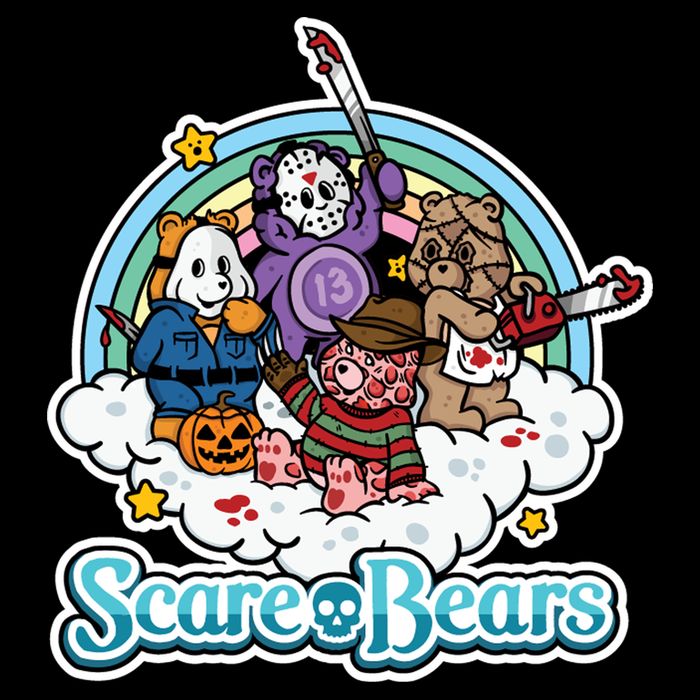 Scary Care Scare Bears Funny Halloween Horror Faces Custom Mug