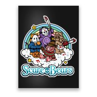Scary Care Scare Bears Funny Halloween Horror Faces Custom Poster