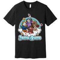 Scary Care Scare Bears Funny Halloween Horror Faces Custom Premium T-Shirt