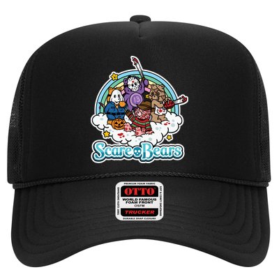 Scary Care Scare Bears Funny Halloween Horror Faces Custom Hat
