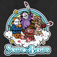 Scary Care Scare Bears Funny Halloween Horror Faces Custom Hat