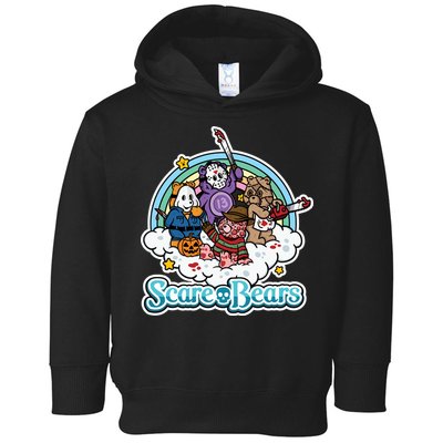 Scary Care Scare Bears Funny Halloween Horror Faces Custom Toddler Hoodie